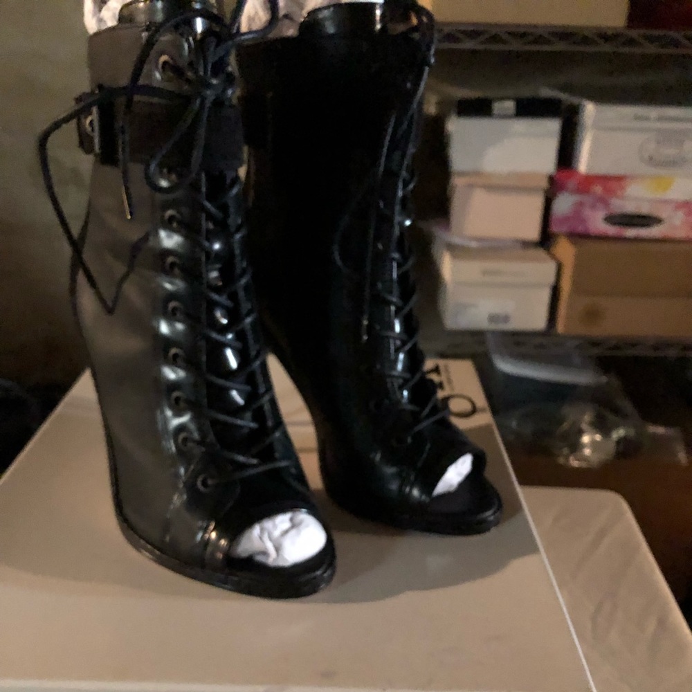 Multi Media Peep Toe Booties
